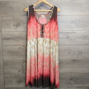 Oneworld Sleeveless Summer Dress Women's Plus Size 2x